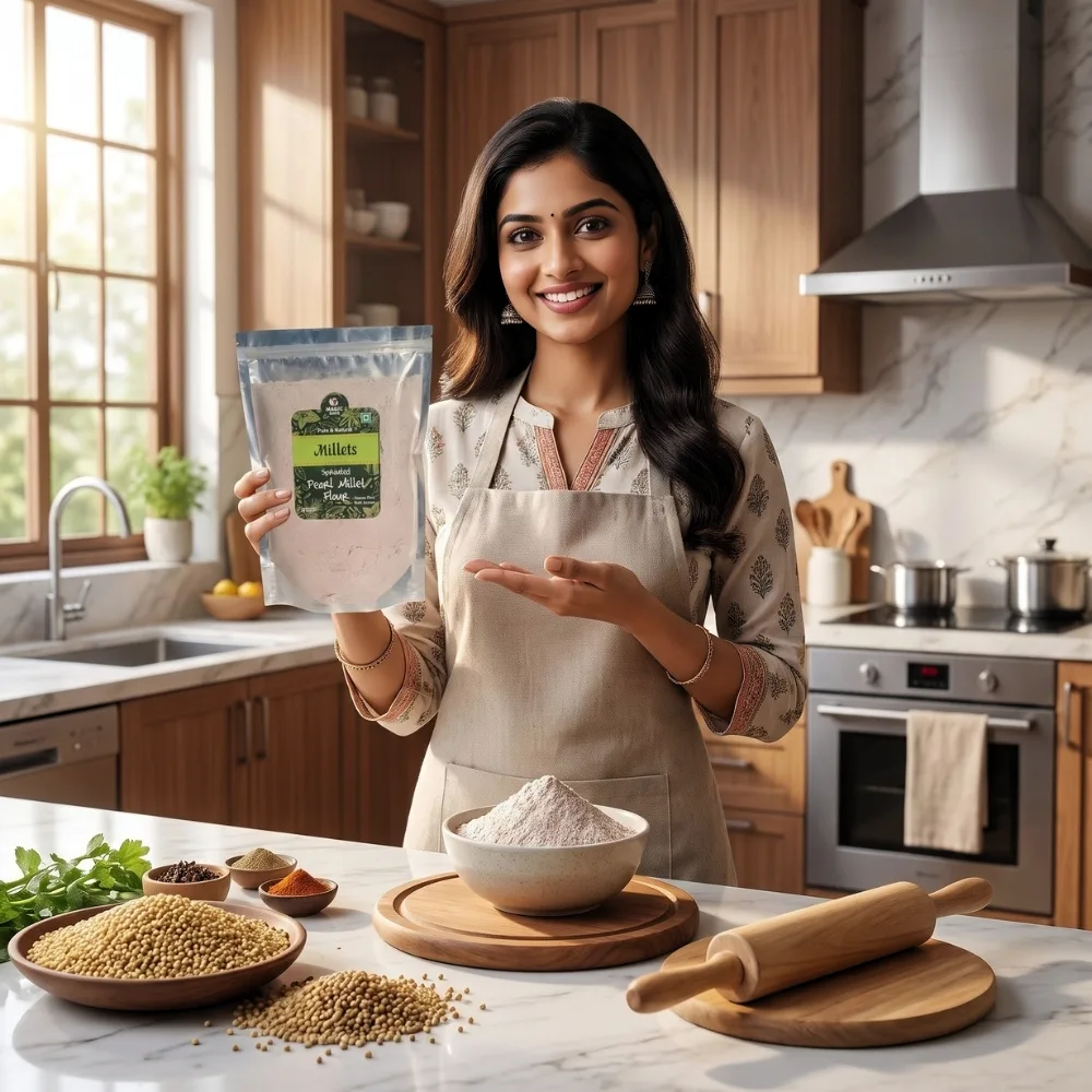 Sprouted Pearl Millet (Bajra) Flour - 500g, photo 3