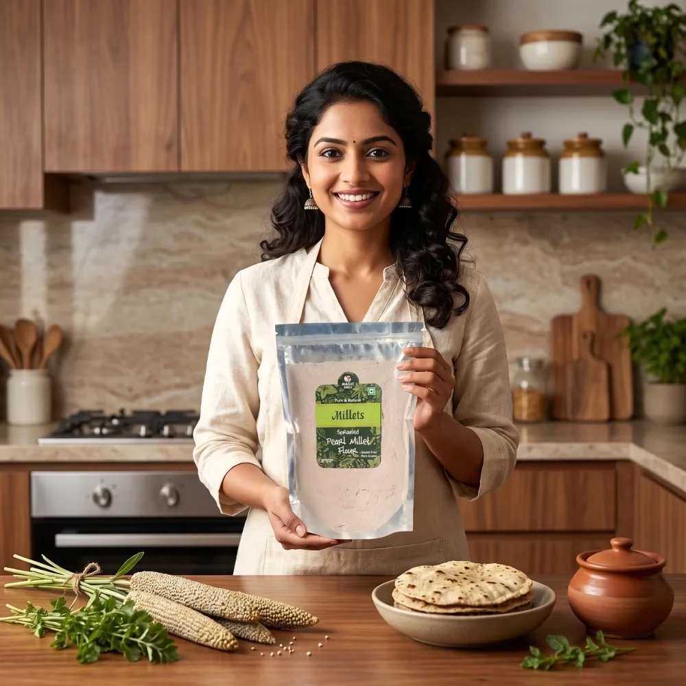Sprouted Pearl Millet (Bajra) Flour - 500g, photo 4